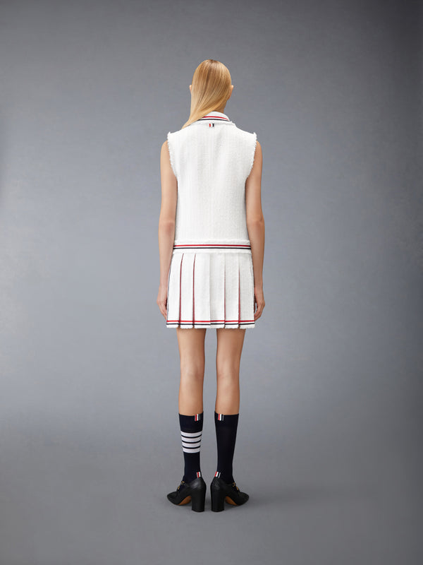 SOLID TWEED PLEATED SPORTCOAT DRESS - image 3