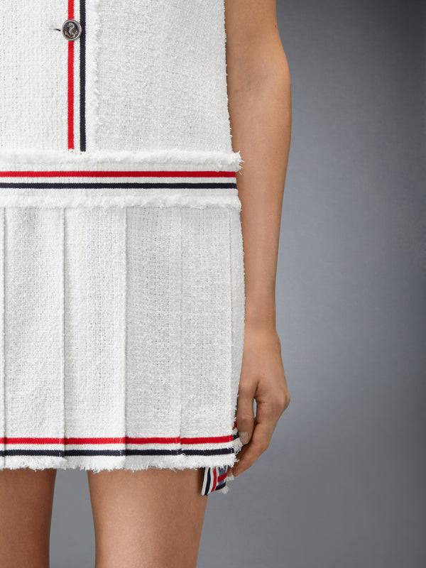 SOLID TWEED PLEATED SPORTCOAT DRESS - image 6
