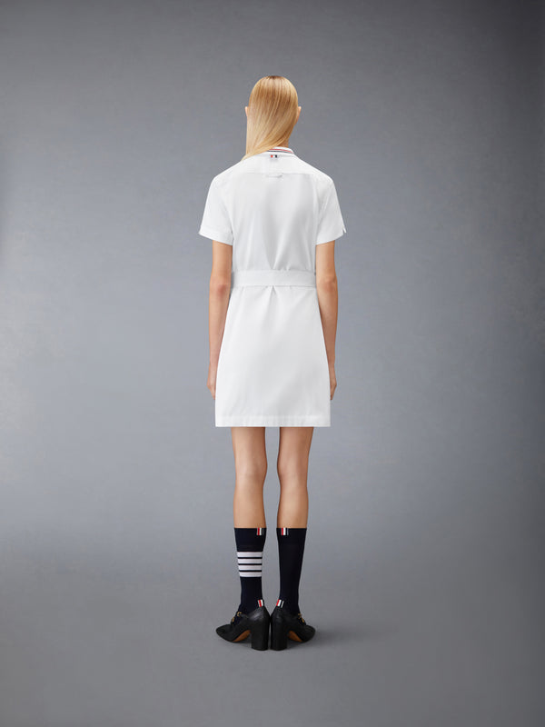 SOLID POPLIN BOW SHIRTDRESS - image 3