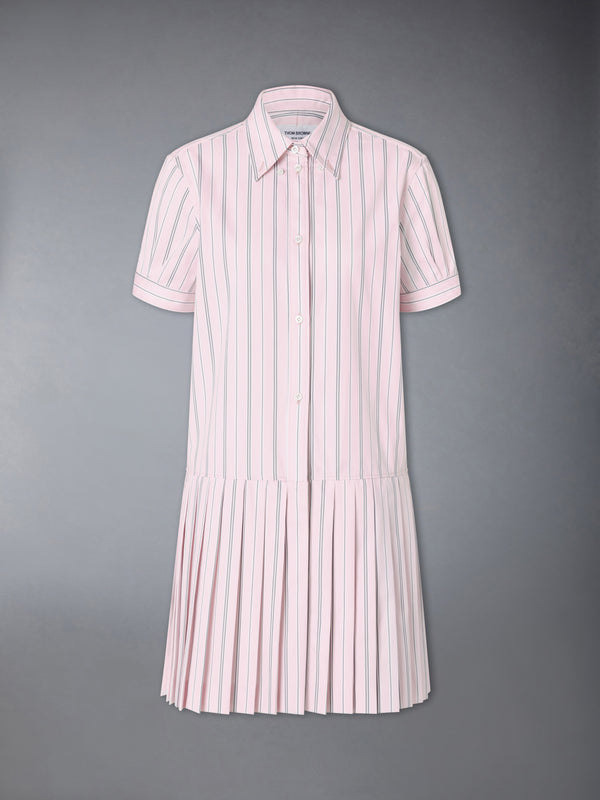 HAIRLINE STRIPE POPLIN SHIRT DRESS - featured image