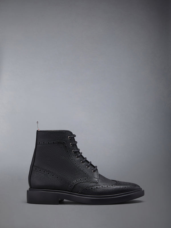 PEBBLE GRAIN RUBBER SOLE CLASSIC WINGTIP BOOT - featured image