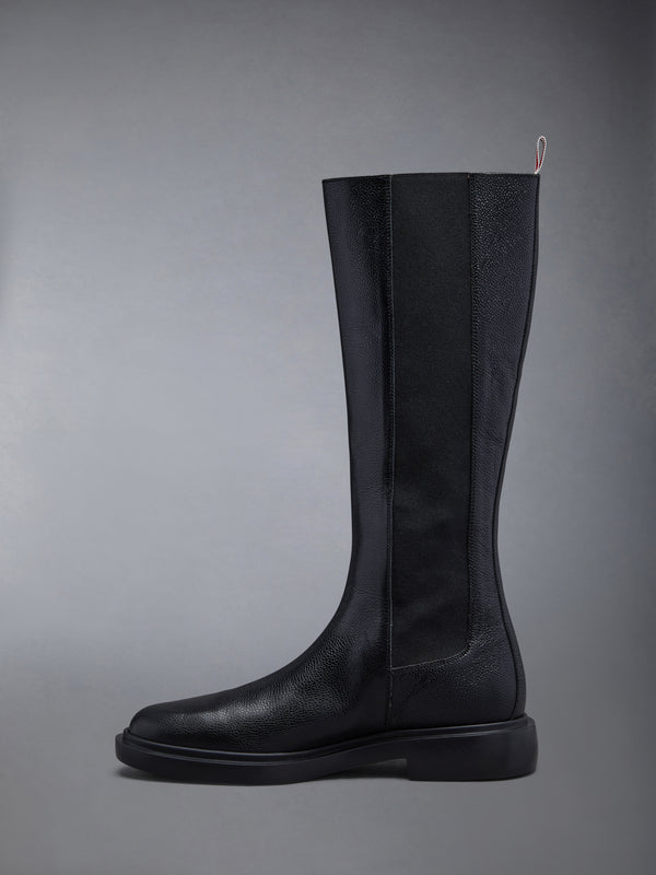 PEBBLE GRAIN 4-BAR KNEE HIGH CHELSEA BOOT - image 3