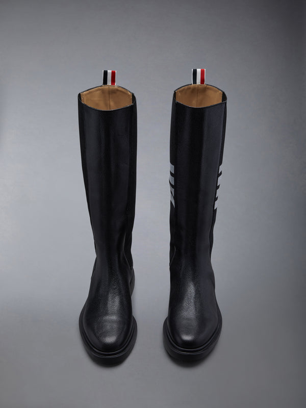 PEBBLE GRAIN 4-BAR KNEE HIGH CHELSEA BOOT - image 5
