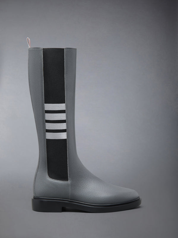 PEBBLE GRAIN 4-BAR KNEE HIGH CHELSEA BOOT - featured image