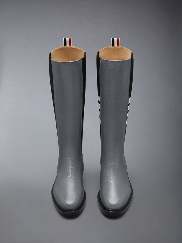 PEBBLE GRAIN 4-BAR KNEE HIGH CHELSEA BOOT - image 4