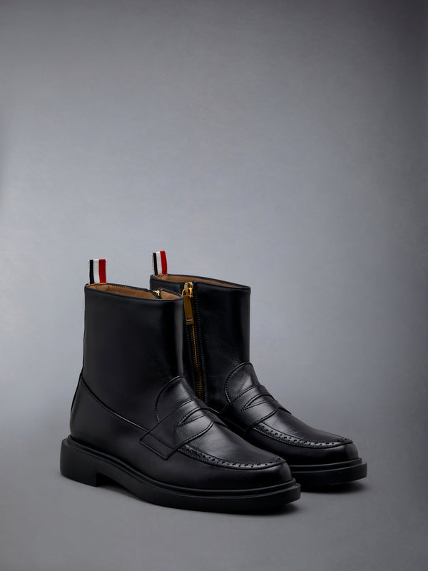 Vitello Calf Leather Penny Loafer Ankle Boot - image 2