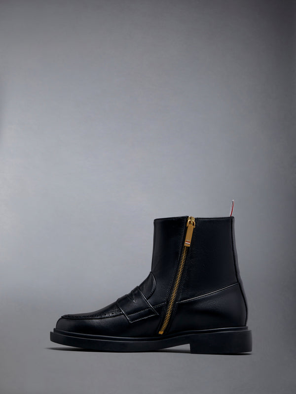 Vitello Calf Leather Penny Loafer Ankle Boot - image 3