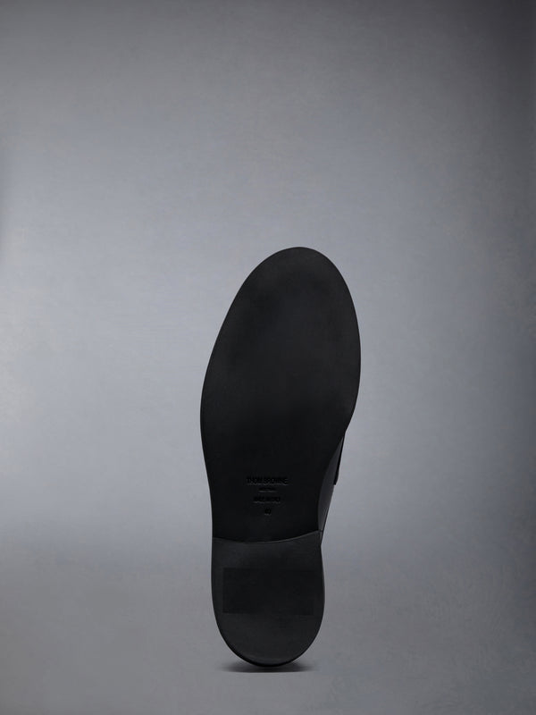 Stretch Vitello Calf Micro Sole Knee High Penny Loafer Boot - image 5