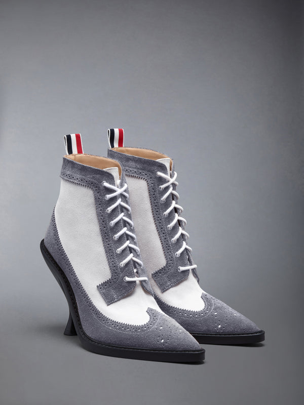 CALF SUEDE WINGTIP BOOT 90MM - image 2