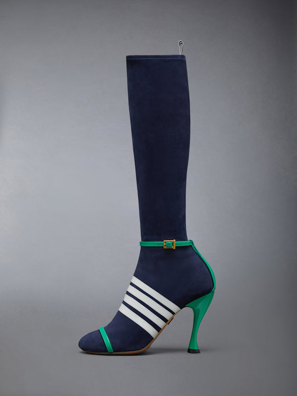SOFT SUEDE TROMPE L'OEIL 4-BAR SANDAL BOOT 105MM - image 2