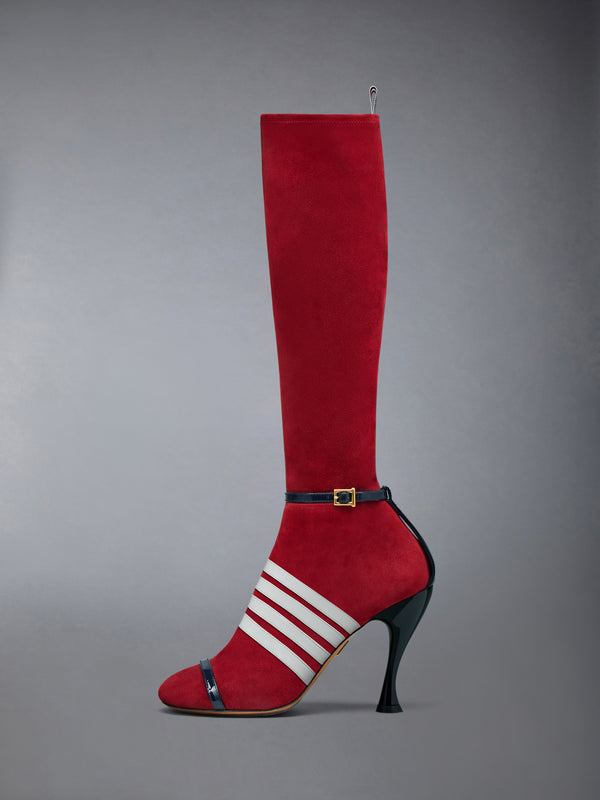 SOFT SUEDE TROMPE L'OEIL 4-BAR SANDAL BOOT 105MM - image 2