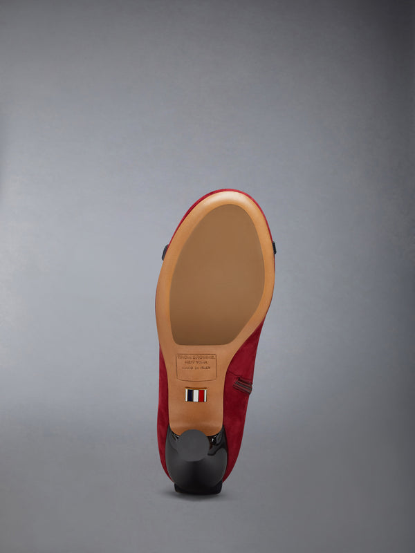 SOFT SUEDE TROMPE L'OEIL 4-BAR SANDAL BOOT 105MM - image 7