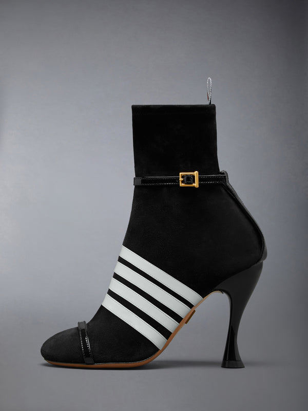 SOFT SUEDE TROMPE L'OEIL 4-BAR ANKLE BOOT 105MM - image 2