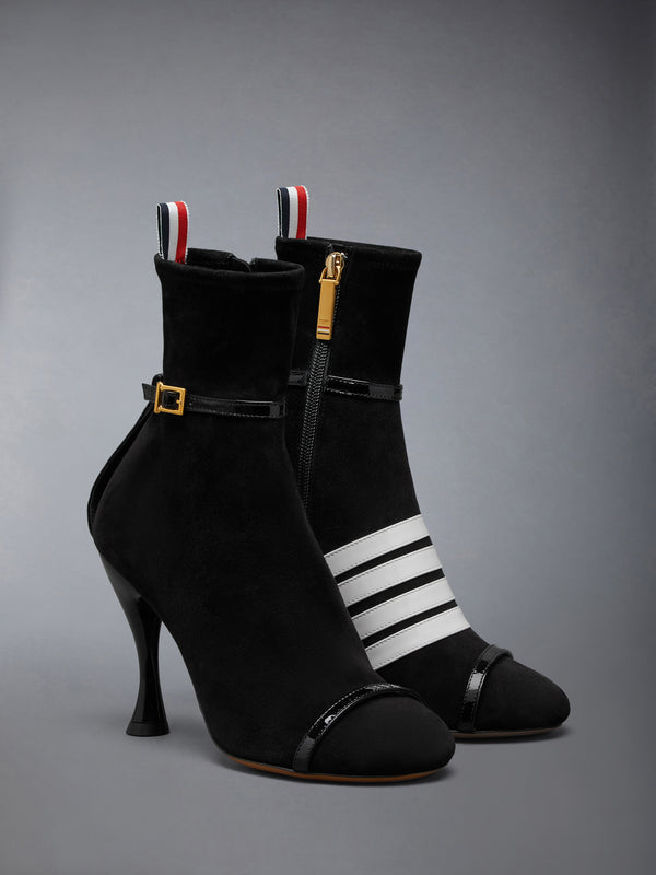 SOFT SUEDE TROMPE L'OEIL 4-BAR ANKLE BOOT 105MM - image 3