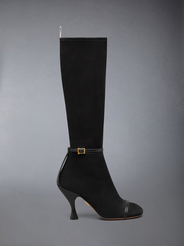 SOFT SUEDE TROMPE L'OEIL 4-BAR SANDAL BOOT 90MM - image 2