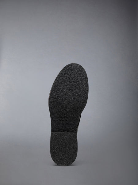 SOFT SPAZZOLATO RUBBER SOLE UNIFORM SHOE BLACK