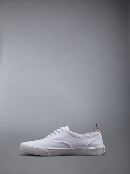 CANVAS RUBBER SOLE HERITAGE SNEAKERS WHITE