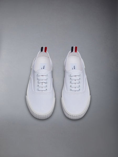 CANVAS RUBBER SOLE HERITAGE SNEAKERS WHITE