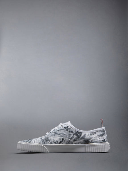 Nautical Toile Canvas Heritage Sneaker BLK/WHT
