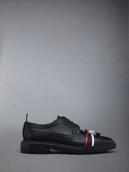RUBBER SOLE 3-BOW LONGWING BROGUE BLACK