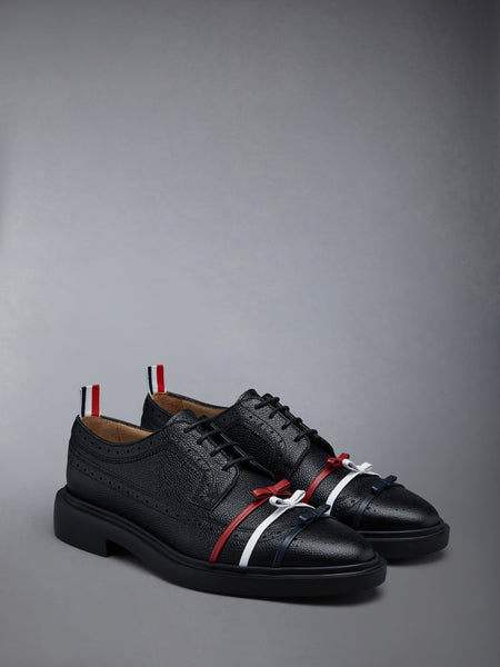 RUBBER SOLE 3-BOW LONGWING BROGUE BLACK