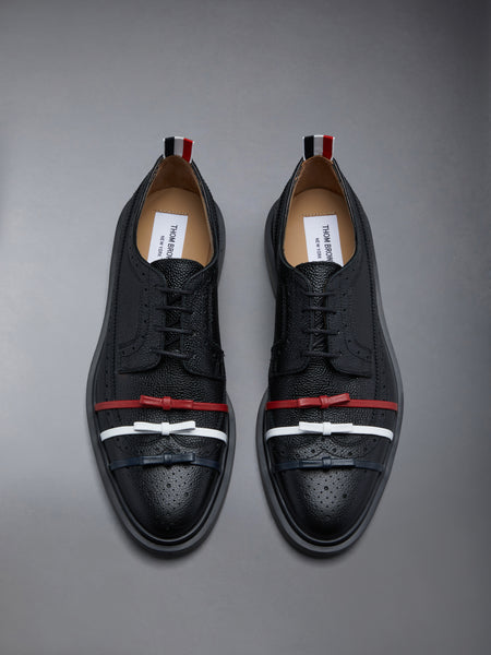 RUBBER SOLE 3-BOW LONGWING BROGUE BLACK