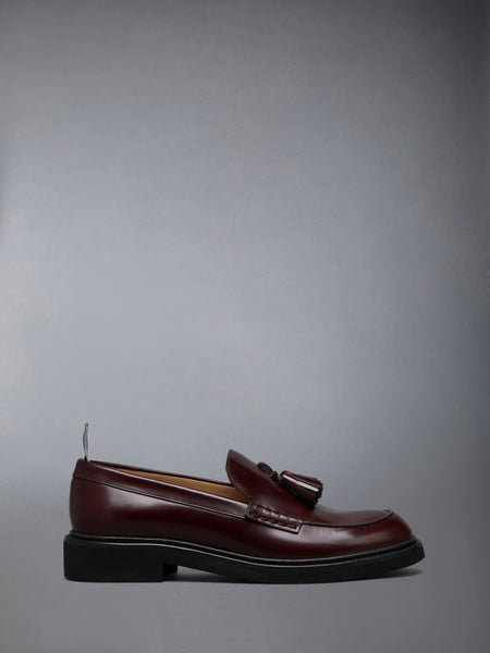 POLISHED CALF TASSEL LOAFER BURGUNDY