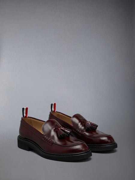 POLISHED CALF TASSEL LOAFER BURGUNDY