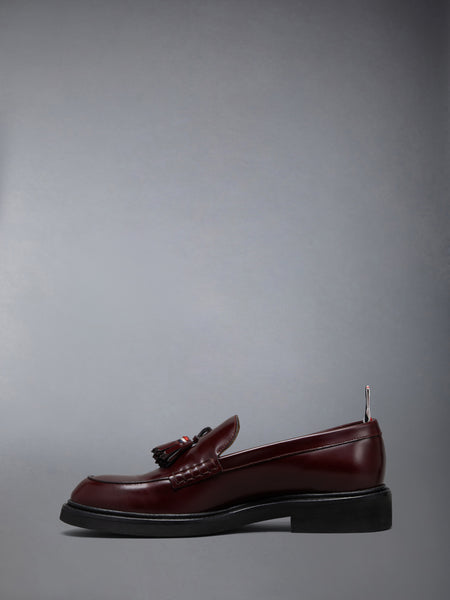 POLISHED CALF TASSEL LOAFER BURGUNDY
