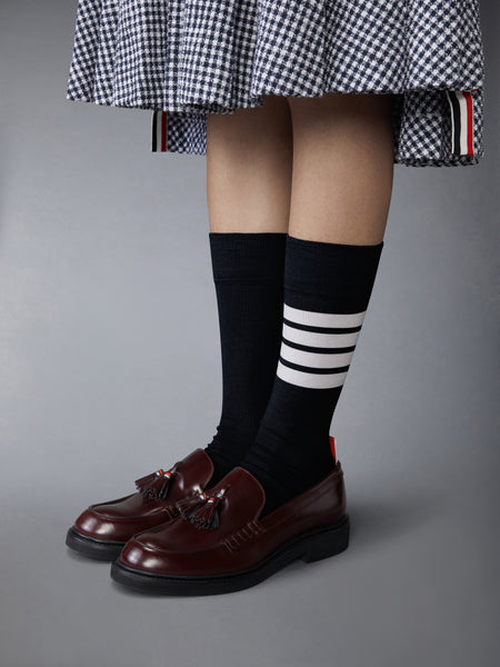 POLISHED CALF TASSEL LOAFER BURGUNDY