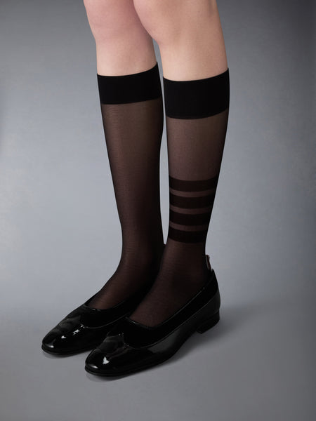 SOFT PATENT AND VELVET OPERA BALLERINA BLACK