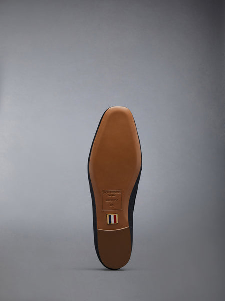 FLEXIBLE LEATHER SOLE 3-BOW LOAFER BLACK