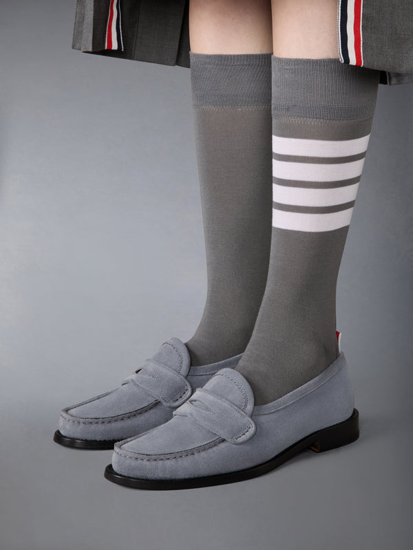 CALF SUEDE PLEATED VARSITY LOAFER - image 4
