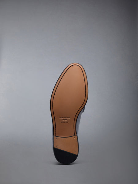 CALF SUEDE PLEATED VARSITY LOAFER MED GREY