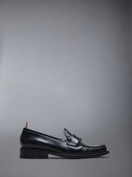 SPAZZOLATO PLEATED VARSITY LOAFER BLACK