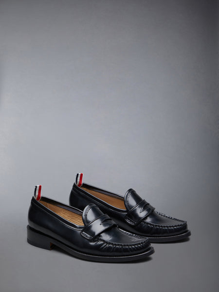 SPAZZOLATO PLEATED VARSITY LOAFER BLACK