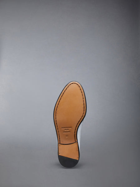 SPAZZOLATO PLEATED VARSITY LOAFER WHITE