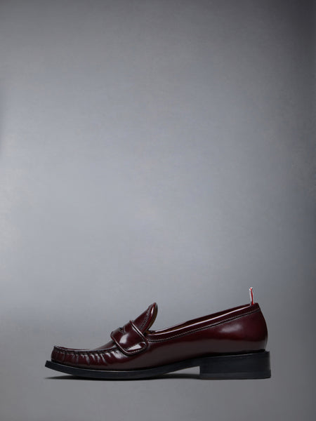 SPAZZOLATO PLEATED VARSITY LOAFER BURGUNDY