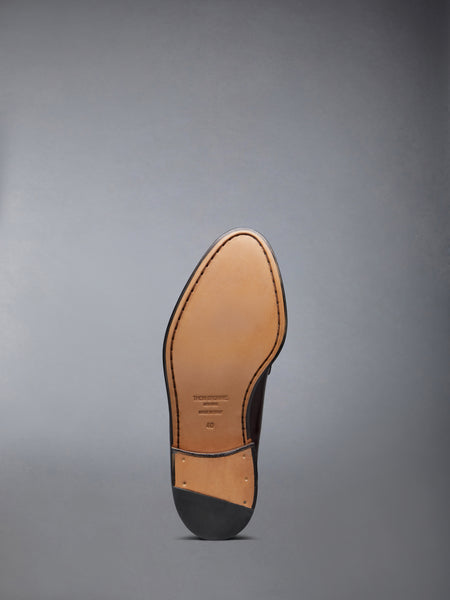 SPAZZOLATO PLEATED VARSITY LOAFER BURGUNDY