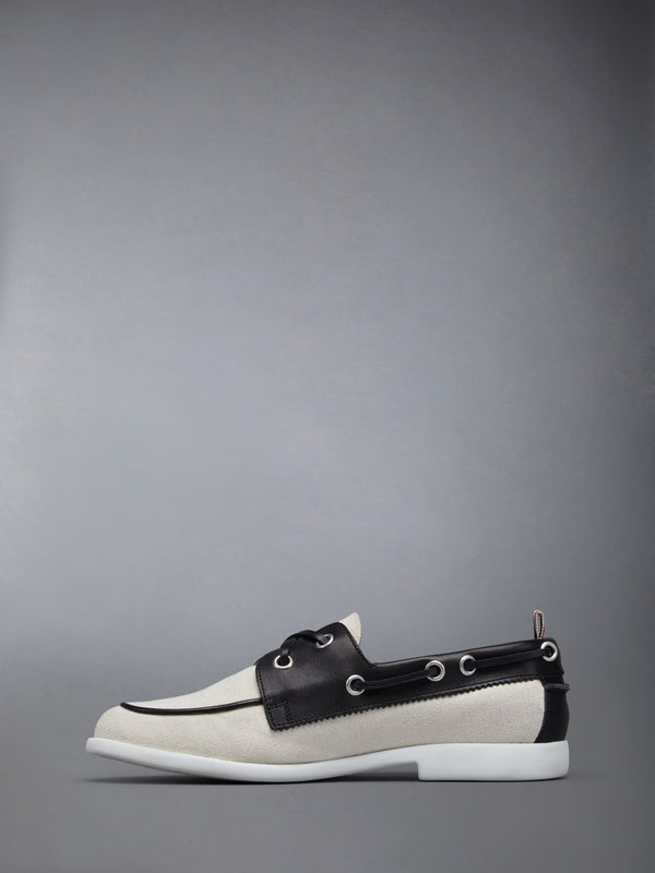 COTTON CANVAS BOAT SHOE - image 3