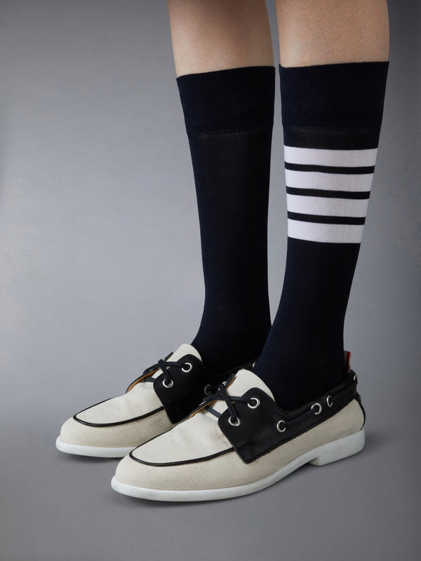 COTTON CANVAS BOAT SHOE - image 4