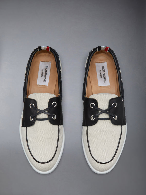 COTTON CANVAS BOAT SHOE - image 5