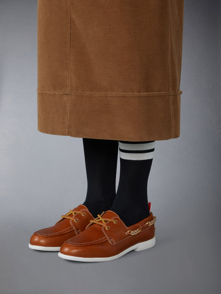 VACCHETTA BROGUE BOAT SHOE NATURAL
