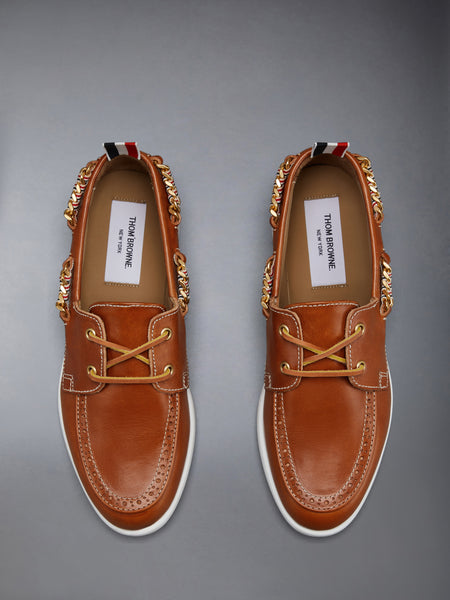 VACCHETTA BROGUE BOAT SHOE NATURAL