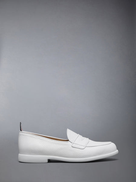 DEERSKIN LEATHER VARSITY LOAFER WHITE