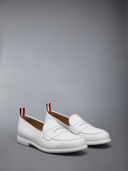DEERSKIN LEATHER VARSITY LOAFER WHITE
