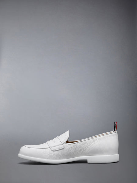 DEERSKIN LEATHER VARSITY LOAFER WHITE