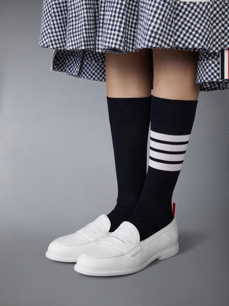 DEERSKIN LEATHER VARSITY LOAFER WHITE