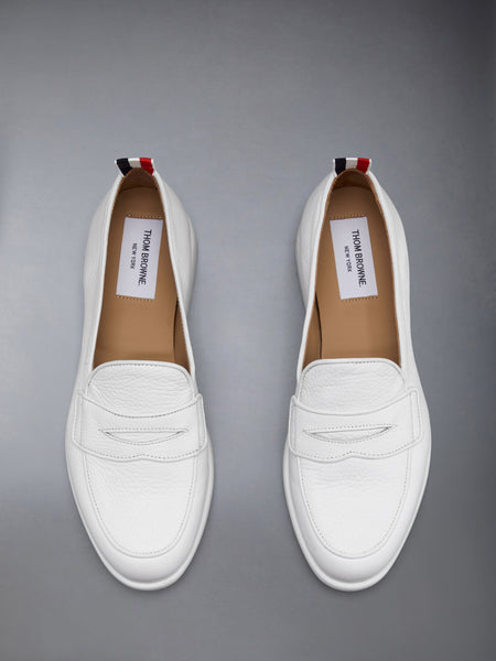DEERSKIN LEATHER VARSITY LOAFER WHITE