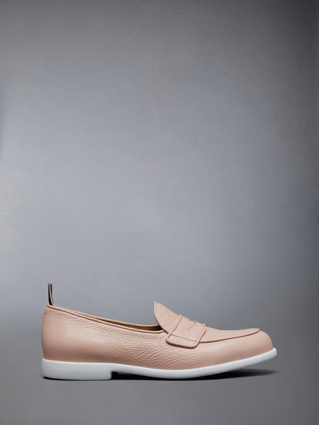 DEERSKIN LEATHER VARSITY LOAFER LIGHT PINK